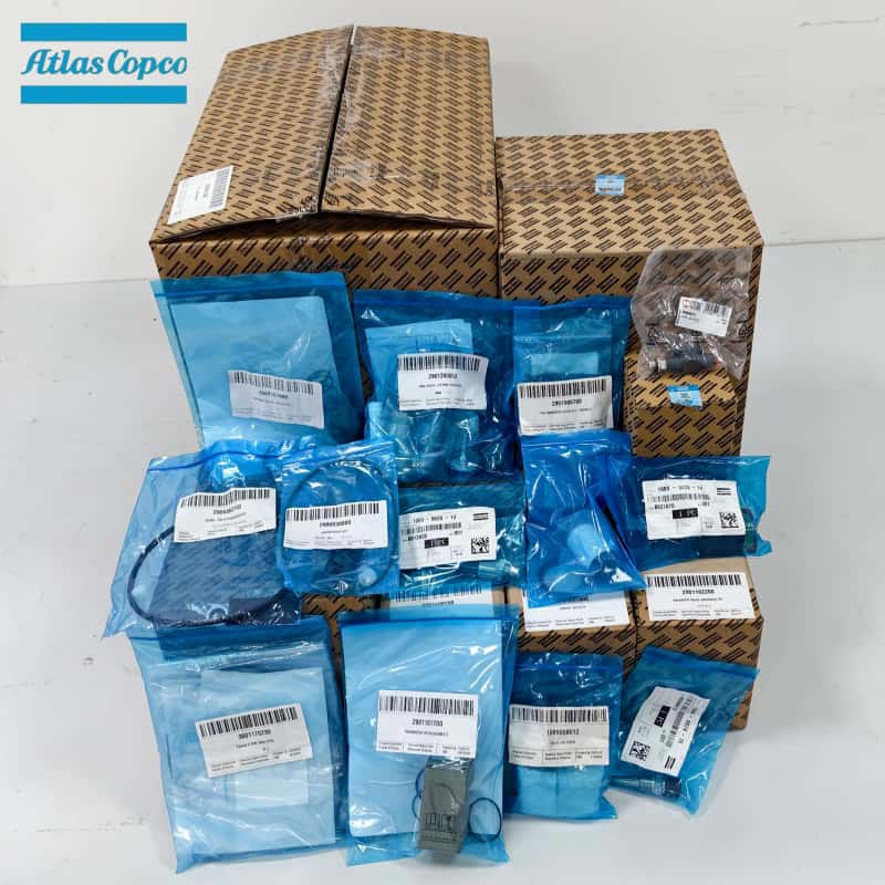 Atlas Copco অরিজিনাল জেনুইন এয়ার কম্প্রেসার খুচরা যন্ত্রাংশ তেল বিভাজক ফিল্টার ভালভ আনলোডার সার্ভিস কিট সেন্সর EWD ড্রেন