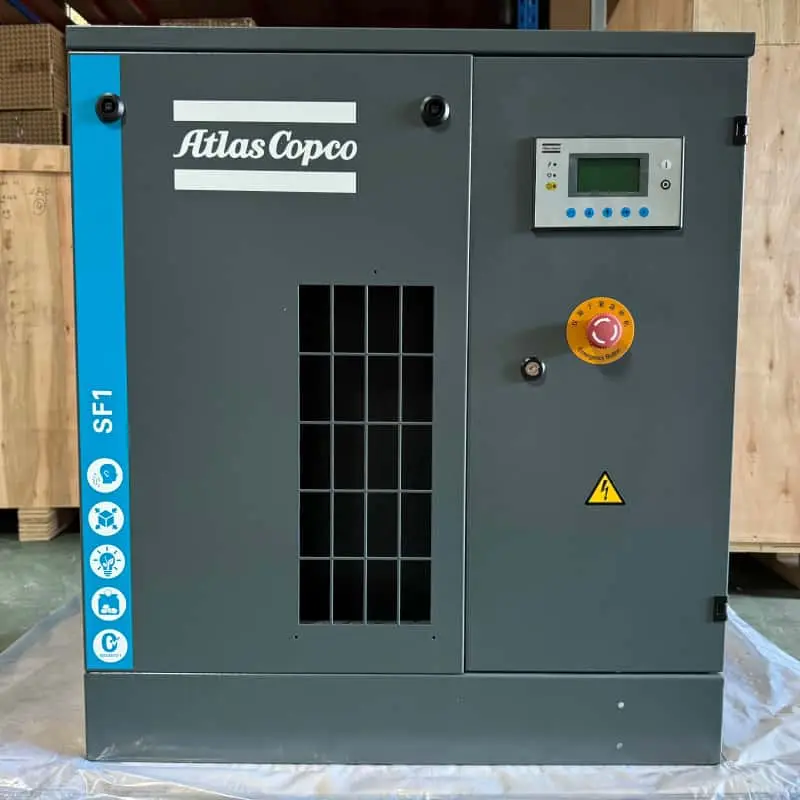 Atlas Copco SF1 অয়েল ফ্রি স্ক্রল এয়ার কম্প্রেসার 15 kW 2HP ক্লাস 0 সার্টিফাইড জেনুইন