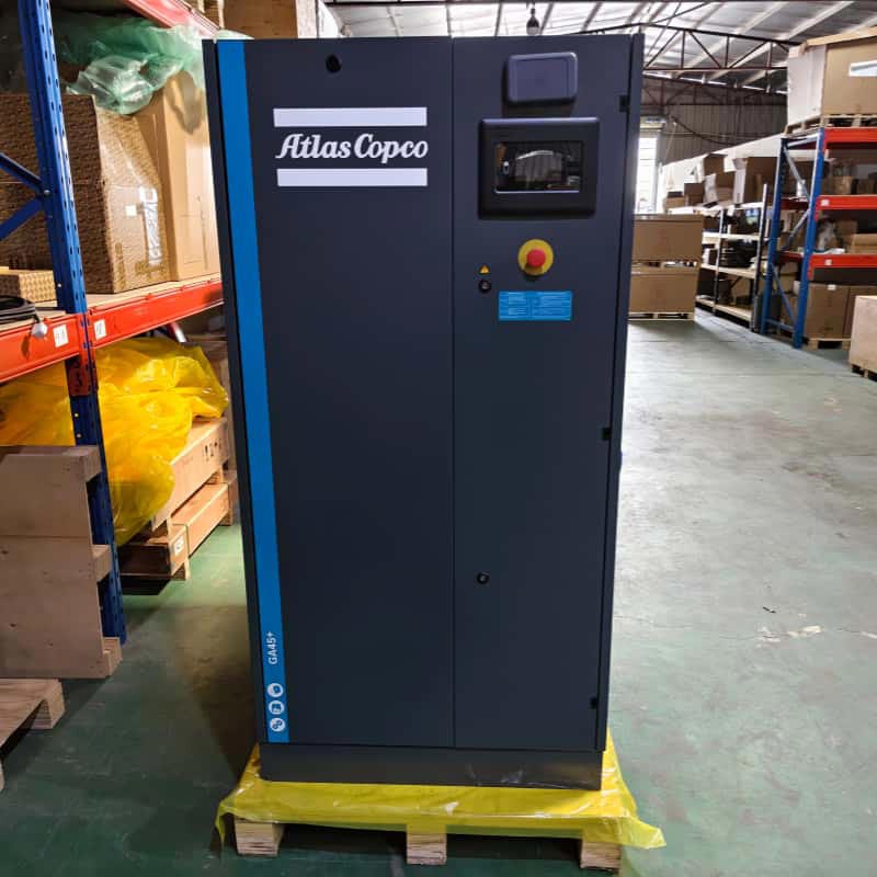 Atlas Copco স্টেশনারী রোটারি স্ক্রু এয়ার কম্প্রেসার GA45+ লুব্রিকেটেড এসি পাওয়ার 380V/ 400V 45KW