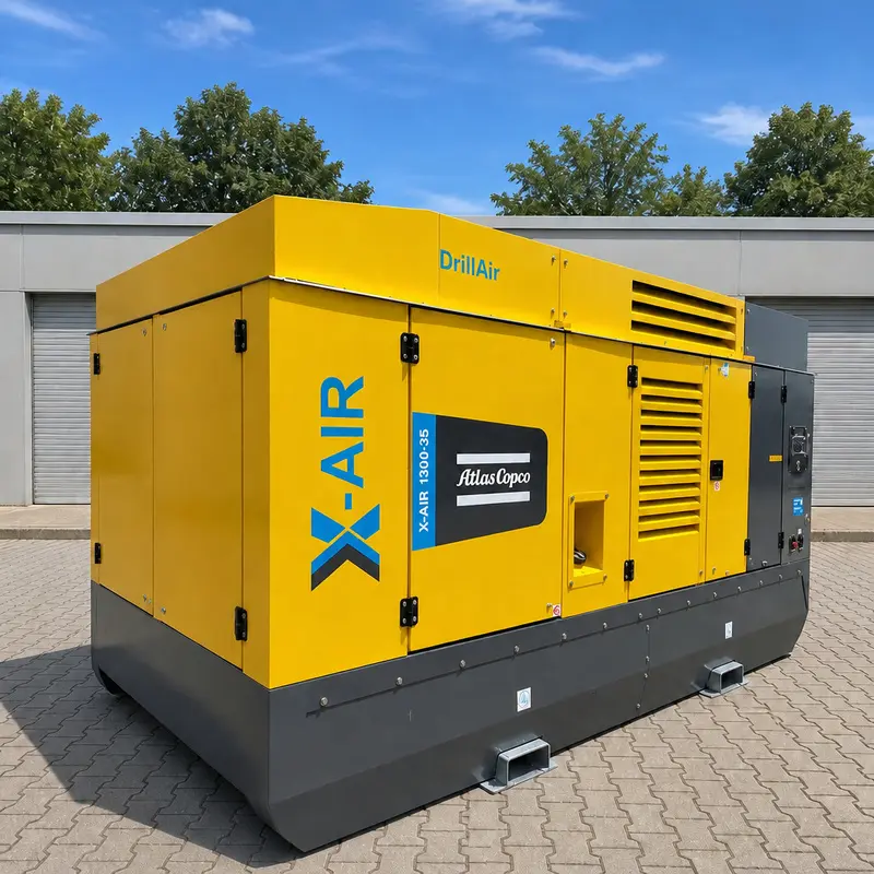 Atlas Copco X-Air 1300 35 বড় মোবাইল ডিজেল কম্প্রেসার 412kW 35Bar ড্রিলিং জেনুইন